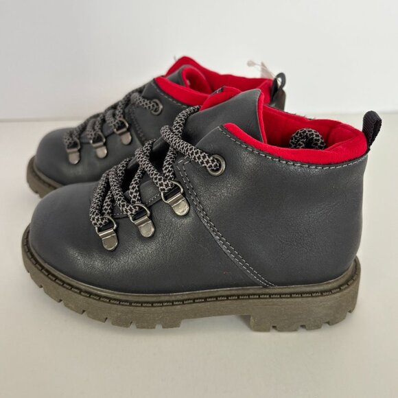 Carters Toddler Boys Ankle Boots Ralph Grey Fall Winter Lace Up Size 7 Shoes New - Picture 10 of 11